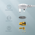 LDNIO SC3412 20W Power Strip 3 AC Outlets 4 USB Ports PD Fast Charging Station Power pocket with 2m Cable
