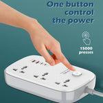 LDNIO SC3416 65W GaN Fast Charging Power Strip 3 AC Outlets 4 USB Ports Desktop Multi Device Charger Power Socket
