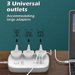 LDNIO SC3416 65W GaN Fast Charging Power Strip 3 AC Outlets 4 USB Ports Desktop Multi Device Charger Power Socket