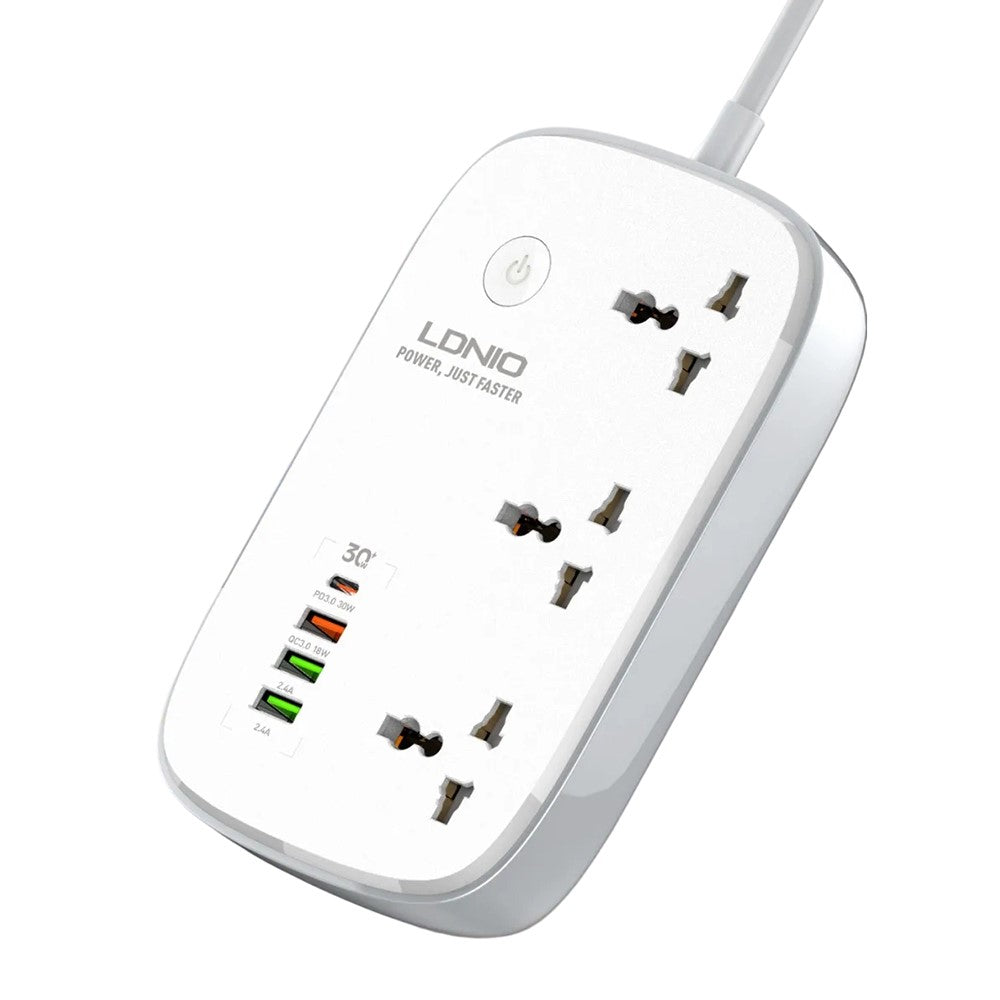 LDNIO SCW3451 Smart WiFi Power Strip 3 AC Outlets + 4 USB Ports 30W Fast Charging Remote Control Charger Power Socket