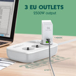 LDNIO SEW3452 WiFi Smart Power Strip 30W PD Hurtigopladning 3 EU-stik AC-udtag 4 USB-porte Fjernstyret Stikdåse