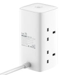 LDNIO SK4396 70W PD Fast Charging Tower Design Power Strip 4 UK Plug AC Outlets 3 USB Ports Desktop Multi-Device Charging Station Power Socket