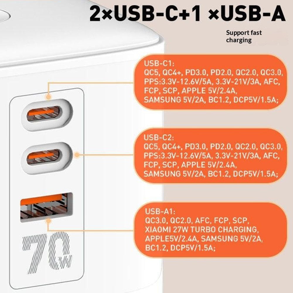 LDNIO SK4396 70W PD Fast Charging Tower Design Power Strip 4 UK Plug AC Outlets 3 USB Ports Desktop Multi-Device Charging Station Power Socket