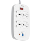 LDNIO SC4407C 45W PD Fast Charging Power Strip 4 AC Outlets 4 USB Ports Desktop Extension Cord Power Pocket