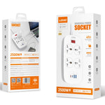 LDNIO SC4407C 45W PD Fast Charging Power Strip 4 AC Outlets 4 USB Ports Desktop Extension Cord Power Pocket