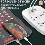 LDNIO SC4407C 45W PD Fast Charging Power Strip 4 AC Outlets 4 USB Ports Desktop Extension Cord Power Pocket