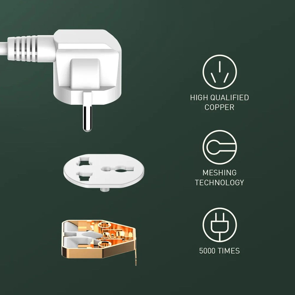 LDNIO SC4408C 20W PD Fast Charging Power Strip 4 AC Outputs 4 USB Ports 2500W Desktop Power Socket with Independent Switches 2m Cable