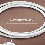LDNIO SE2 65W PD Fast Charging Power Strip 3 EU Plug AC Outlets 4 USB Ports Desktop Multi-Device Power Socket with 2m Cable