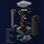 LDNIO SEW4485 Tower Design Power Strip 3 EU Plug AC Outlets 4 USB Ports 15W Wireless Charging Station Desktop Organizer