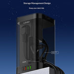 LDNIO SEW4485 Tower Design Power Strip 3 EU Plug AC Outlets 4 USB Ports 15W Wireless Charging Station Desktop Organizer