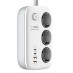 LDNIO SE3436 65W GaN Power Strip Fast Charging 3 EU Plug AC Outlets 4 USB Ports Extension Cord Desktop Power Socket