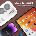 LDNIO SE3436 65W GaN Power Strip Fast Charging 3 EU Plug AC Outlets 4 USB Ports Extension Cord Desktop Power Socket