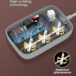 LDNIO SE3436 65W GaN Power Strip Fast Charging 3 EU Plug AC Outlets 4 USB Ports Extension Cord Desktop Power Socket