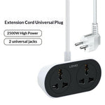 LDNIO SC2018 Power Strip with 5m Extension Cord 2 Universal AC Outlets 2500W Fast Charging Station Power Socket for Home Office