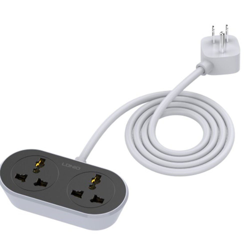 LDNIO SC2018 Power Strip with 5m Extension Cord 2 Universal AC Outlets 2500W Fast Charging Station Power Socket for Home Office