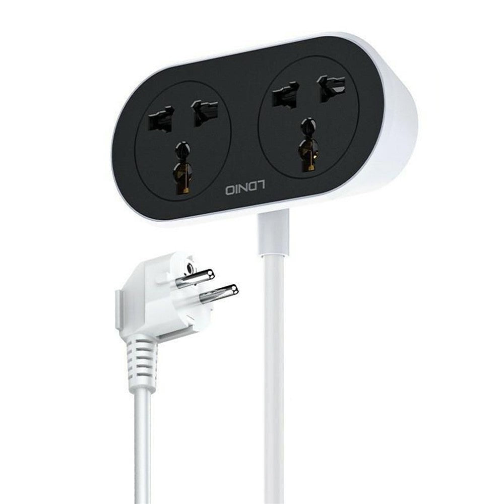 LDNIO SC2018 Power Strip with 10m Extension Cord 2 Universal AC Outlets 2500W Fast Charging Station Power Socket for Home Office