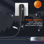 LDNIO A6140C 140W GaN Charger Digital Display  6 USB Ports Fast Charging Station with 3Pcs Replaceable Plugs for Laptop Phone
