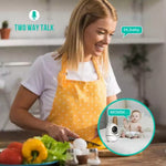 SM70PTZ 7-tums trådlös digital babyvakt nattseende temperaturövervakning tvåvägssamtal säkerhetskamera