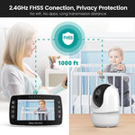 SM43A 4.3-inch Wireless Video Baby Monitor Night Vision Two-Way Intercom Surveillance Camera with Temperature Test