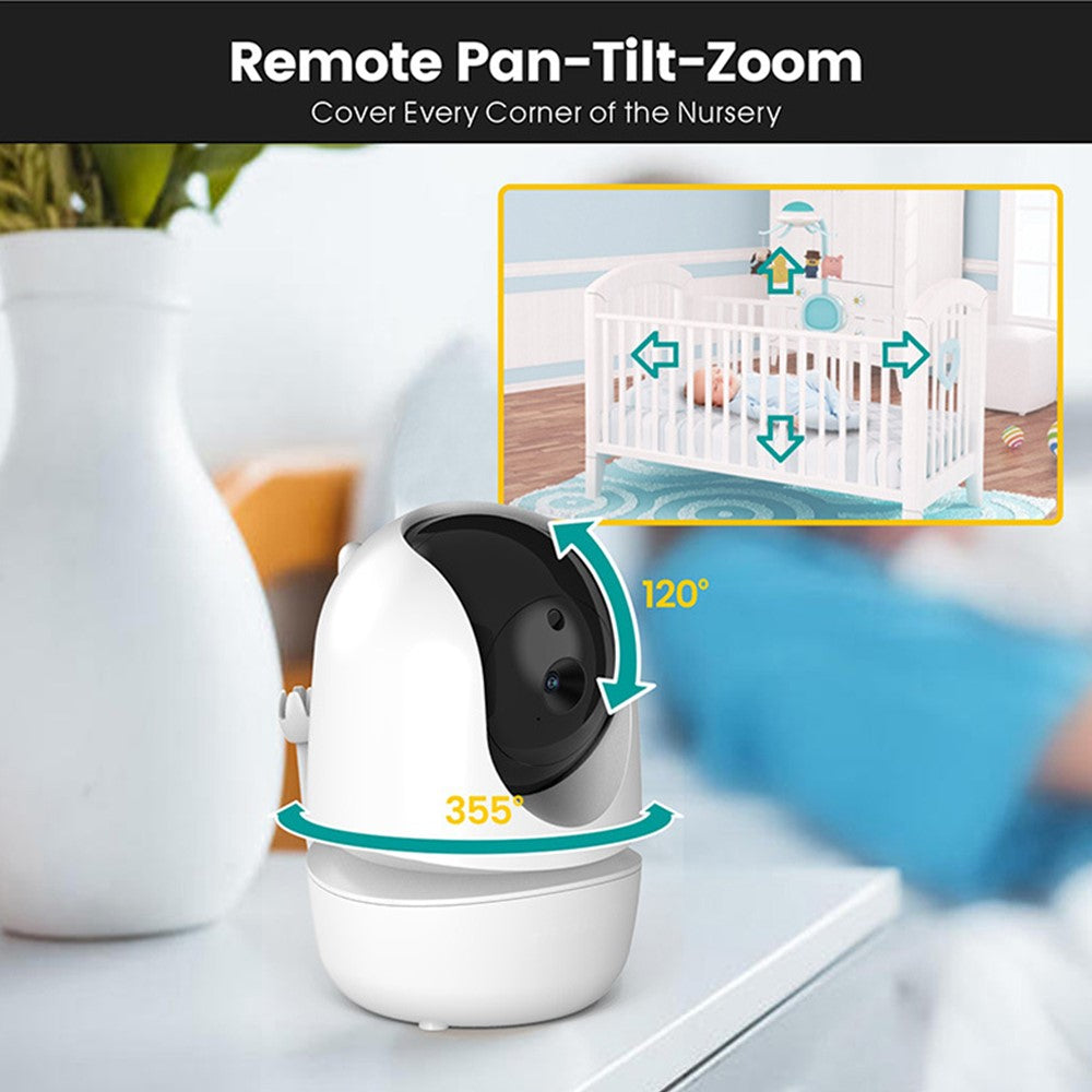 SM43A 4.3-inch Wireless Video Baby Monitor Night Vision Two-Way Intercom Surveillance Camera with Temperature Test