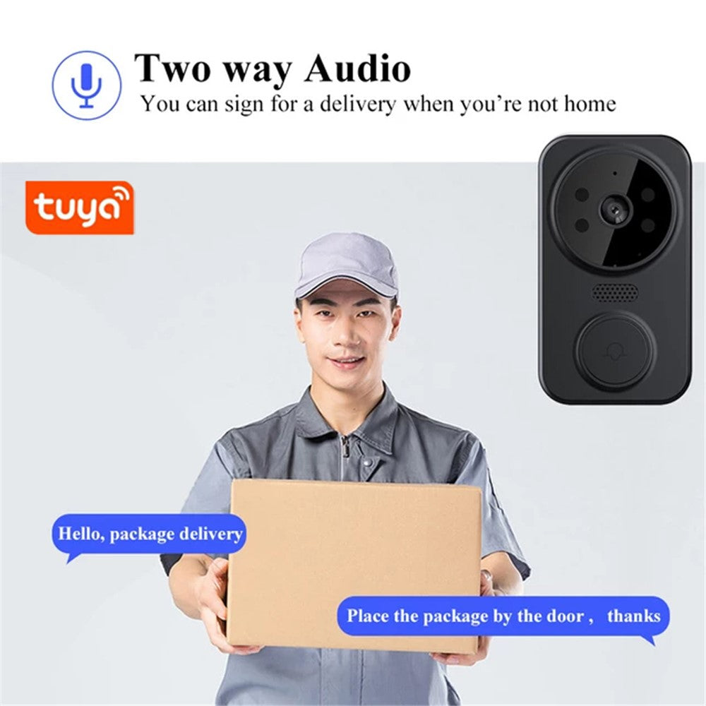 M8 Intelligent Home Wireless Remote Visual Doorbell Low Power Two-Way Audio HD Infrared Night Vision Tuya Doorbell