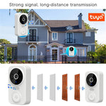 M8 Intelligent Home Wireless Remote Visual Doorbell Low Power Two-Way Audio HD Infrared Night Vision Tuya Doorbell