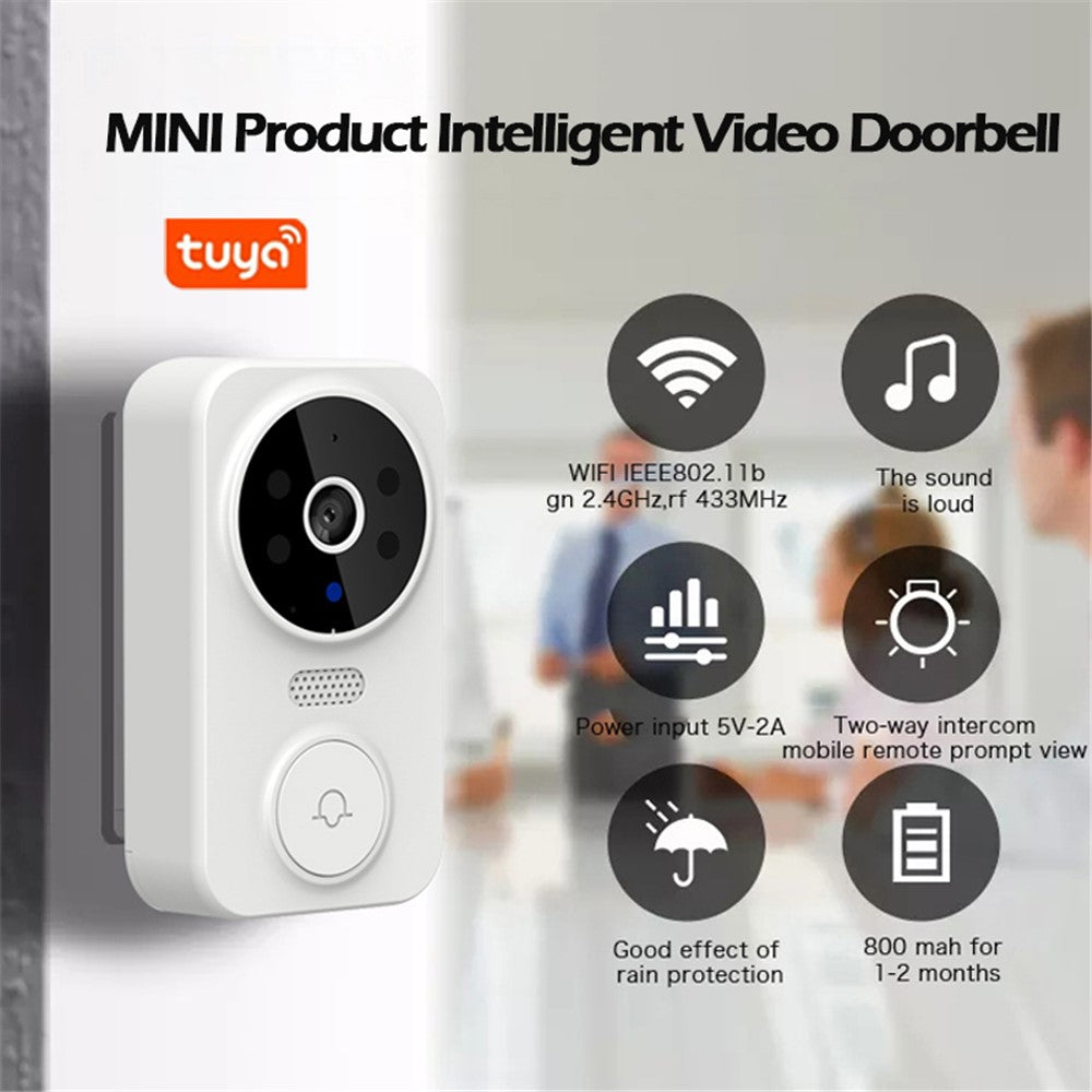 M8 Intelligent Home Wireless Remote Visual Doorbell Low Power Two-Way Audio HD Infrared Night Vision Tuya Doorbell