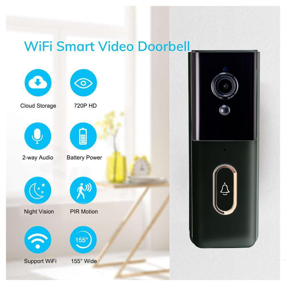 T204 Tuya WiFi Wireless Smart Video Doorbell Infrared Night Vision HD Display Doorbell