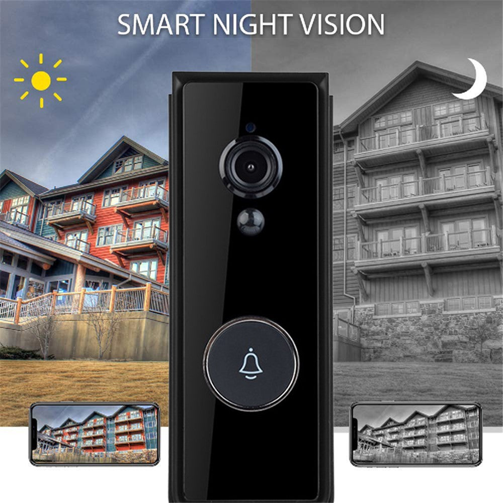 T206 Tuya Smart Cat Eye Visual Doorbell 2.4GHz WiFi Battery Powered Doorbell Support PIR Motion Detection, Day / Night Mode