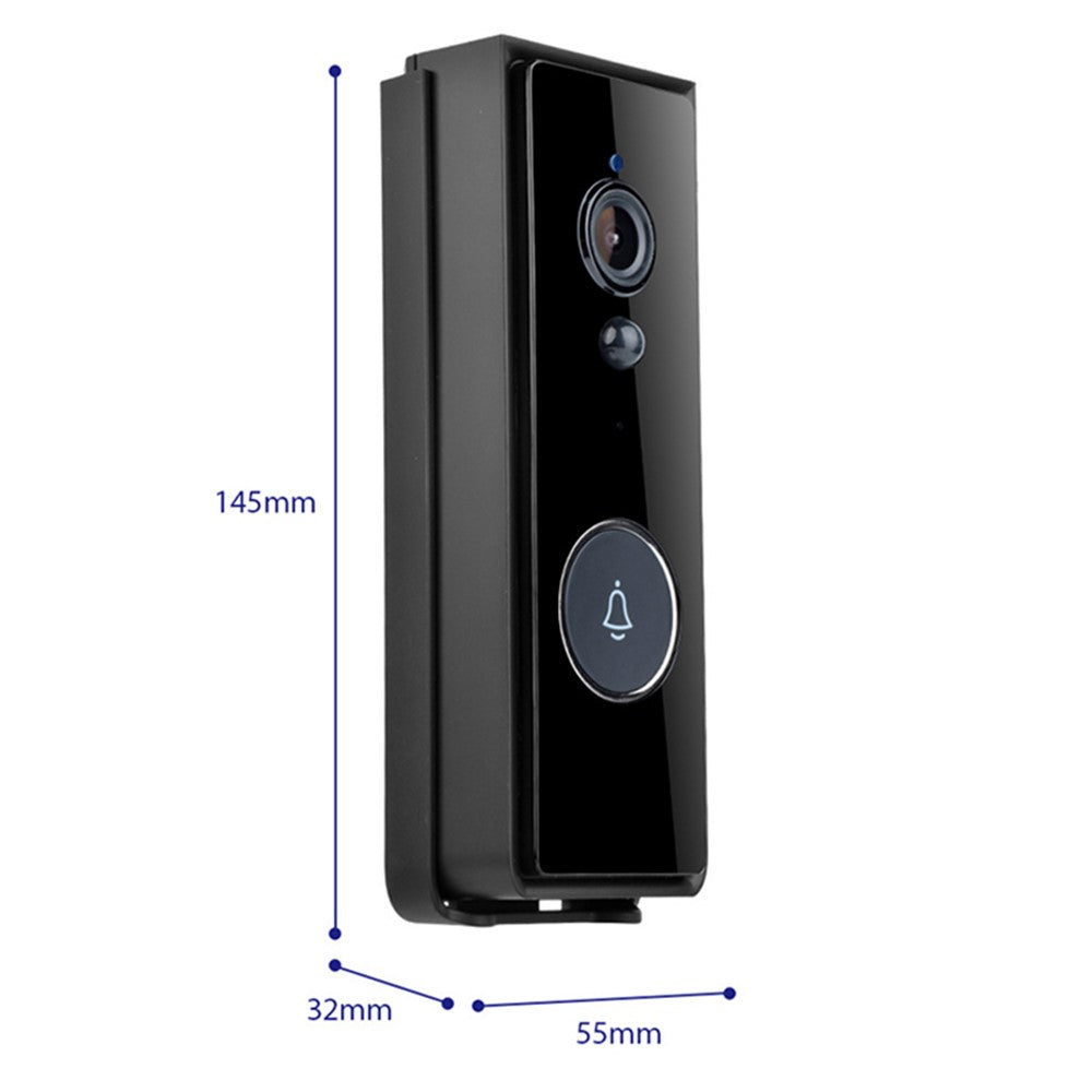 T206 Tuya Smart Cat Eye Visual Doorbell 2.4GHz WiFi Battery Powered Doorbell Support PIR Motion Detection, Day / Night Mode
