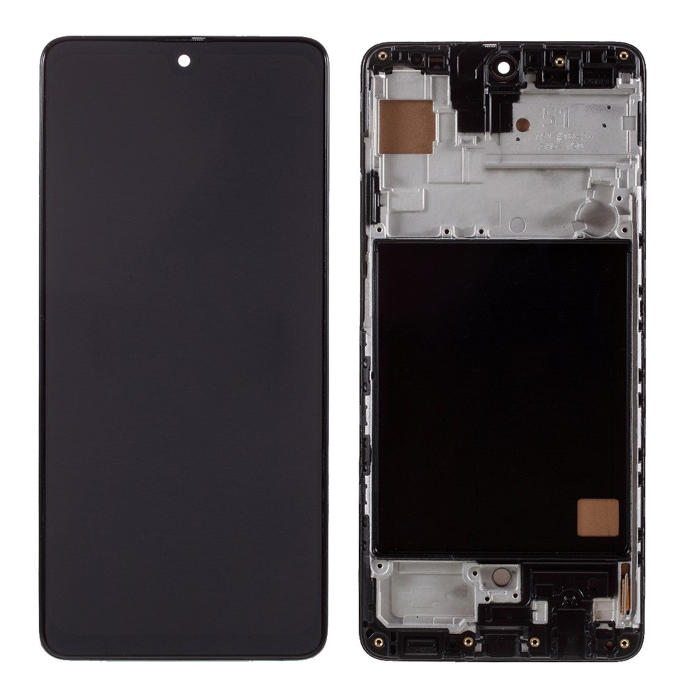 Til Samsung Galaxy A51 4G SM-A515 Grade C LCD-skærm og Digitizer-samling + Ramme (TFT Edition, uden fingeraftryk) (uden logo)