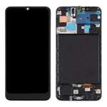 LCD-skærm og digitizer-enhed + rammeudskiftning (uden logo) (TFT-udgave, uden fingeraftryksfunktion) til Samsung Galaxy A50 SM-A505