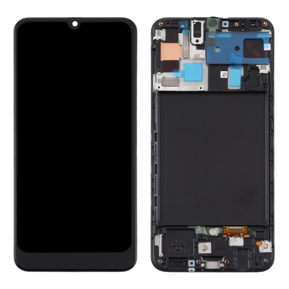 LCD-skærm og digitizer-enhed + rammeudskiftning (uden logo) (TFT-udgave, uden fingeraftryksfunktion) til Samsung Galaxy A50 SM-A505