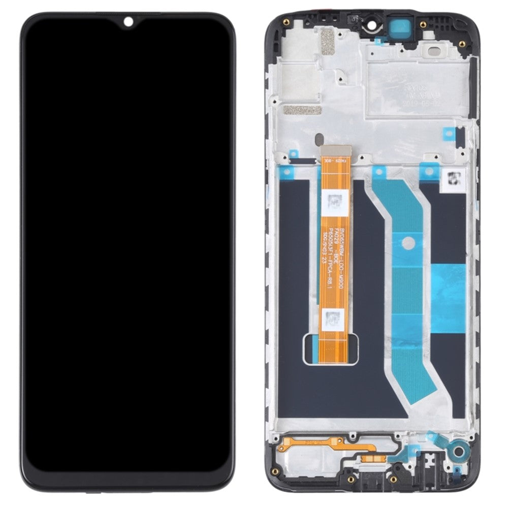 Grade B LCD Screen and Digitizer Assembly + Frame Replacement Part (without Logo) for Realme C3 (without Fingerprint) / Realme 5i / Realme 5s