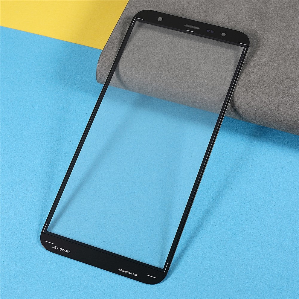 For Samsung Galaxy J4+ J415/J6+ J610 Screen Glass Lens + OCA Adhesive Replacement (without Logo)
