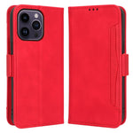 For iPhone 14 Pro 6.1 inch Multiple Card Slots Stand Cell Phone Case Anti-dust PU Leather Cover Wallet