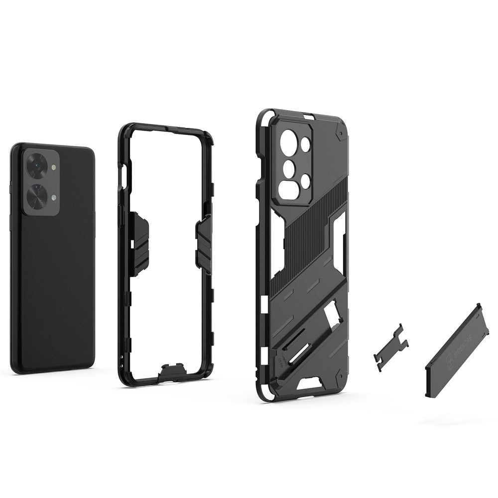 For OnePlus Nord 2T 5G Hard PC Soft TPU Hybrid Cover Kickstand Shockproof Protective Phone Case