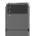 For Samsung Galaxy Z Flip4 5G Four Corners Anti-drop TPU Frame+Acrylic Back Cover Transparent Phone Case