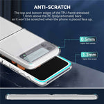 For Samsung Galaxy Z Flip4 5G Transparent Soft TPU Frame + Hard PC Back Cover Anti-fingerprint Yellow-resistant Phone Case
