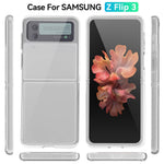 For Samsung Galaxy Z Flip4 5G Transparent Soft TPU Frame + Hard PC Back Cover Anti-fingerprint Yellow-resistant Phone Case