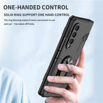 For Samsung Galaxy Z Fold3 5G Folding Phone Case PC+TPU Shockproof Kickstand Function Protective Cover