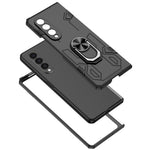 For Samsung Galaxy Z Fold4 5G Folding Phone Case PC+TPU Anti-scratch Kickstand Design Slim Protective Cover