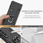 For Samsung Galaxy Z Fold4 5G Folding Phone Case PC+TPU Anti-scratch Kickstand Design Slim Protective Cover