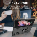 For Samsung Galaxy Z Fold4 5G Folding Phone Case PC+TPU Anti-scratch Kickstand Design Slim Protective Cover