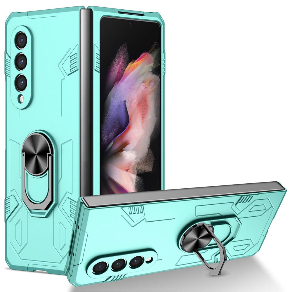 For Samsung Galaxy Z Fold4 5G Folding Phone Case PC+TPU Anti-scratch Kickstand Design Slim Protective Cover