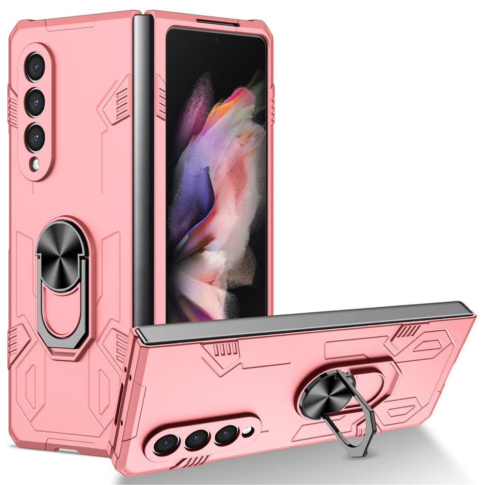 For Samsung Galaxy Z Fold4 5G Folding Phone Case PC+TPU Anti-scratch Kickstand Design Slim Protective Cover