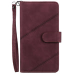 For iPhone 12 Pro Max 6.7 inch Bump Proof PU Leather Stand Cover Imprinted Cellphone Case with Multiple Card Slots and Cash Pocket