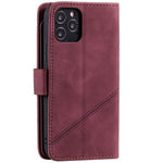 For iPhone 12 Pro Max 6.7 inch Bump Proof PU Leather Stand Cover Imprinted Cellphone Case with Multiple Card Slots and Cash Pocket