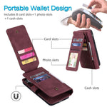 For iPhone 12 Pro Max 6.7 inch Bump Proof PU Leather Stand Cover Imprinted Cellphone Case with Multiple Card Slots and Cash Pocket