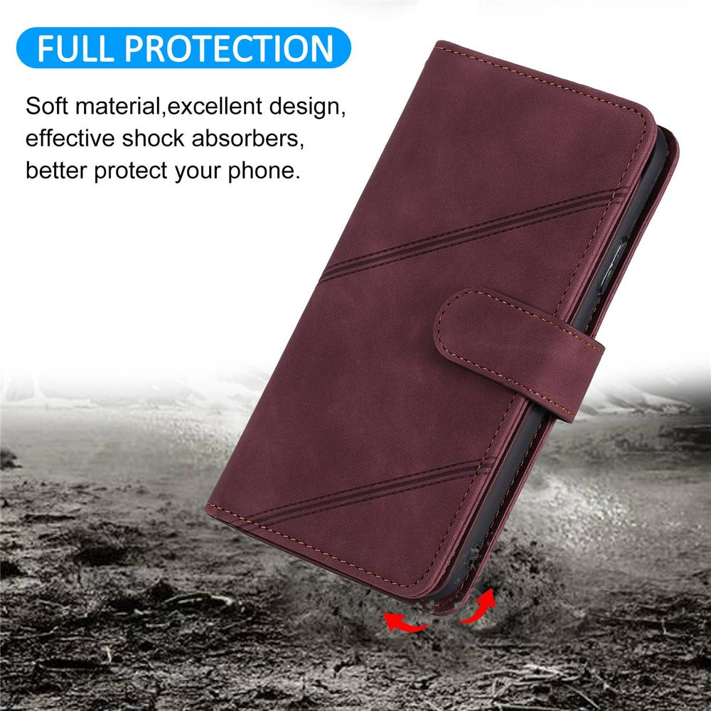 For iPhone 12 Pro Max 6.7 inch Bump Proof PU Leather Stand Cover Imprinted Cellphone Case with Multiple Card Slots and Cash Pocket
